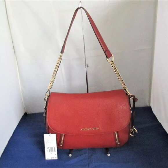 Michael Kors Bedford Legacy Leather Flap Shoulder Bag $298 Brandy #3168 - Picture 2 of 13